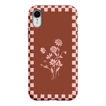Dahlia Check Printed Phone Cases iPhone XR / Armoured by Typoflora - The Dairy