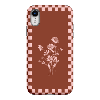 Dahlia Check Printed Phone Cases iPhone XR / Armoured by Typoflora - The Dairy