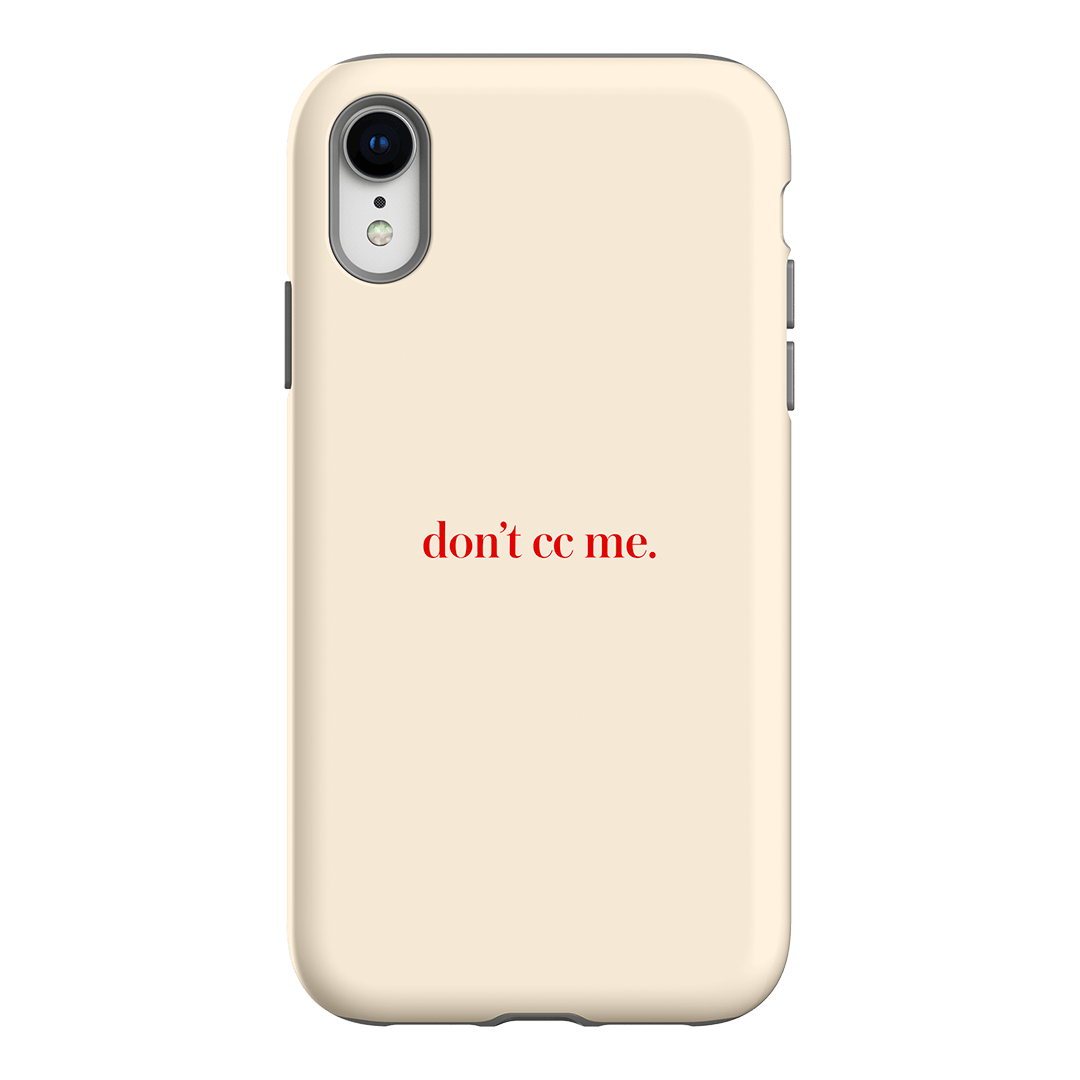Don't CC Me Red Printed Phone Cases iPhone XR / Armoured by The Dairy - The Dairy