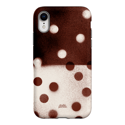 Espresso Polka Dot Printed Phone Cases iPhone XR / Armoured by Jasmine Dowling - The Dairy