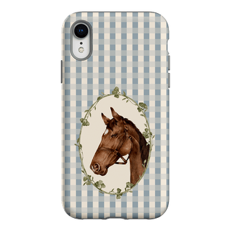 Gingham Horse Printed Phone Cases iPhone XR / Armoured by Kasiags Art - The Dairy