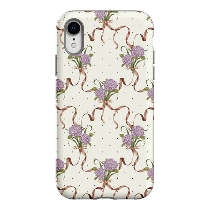 Hydrangea Ribbon Printed Phone Cases iPhone XR / Armoured by Veronica Tucker - The Dairy