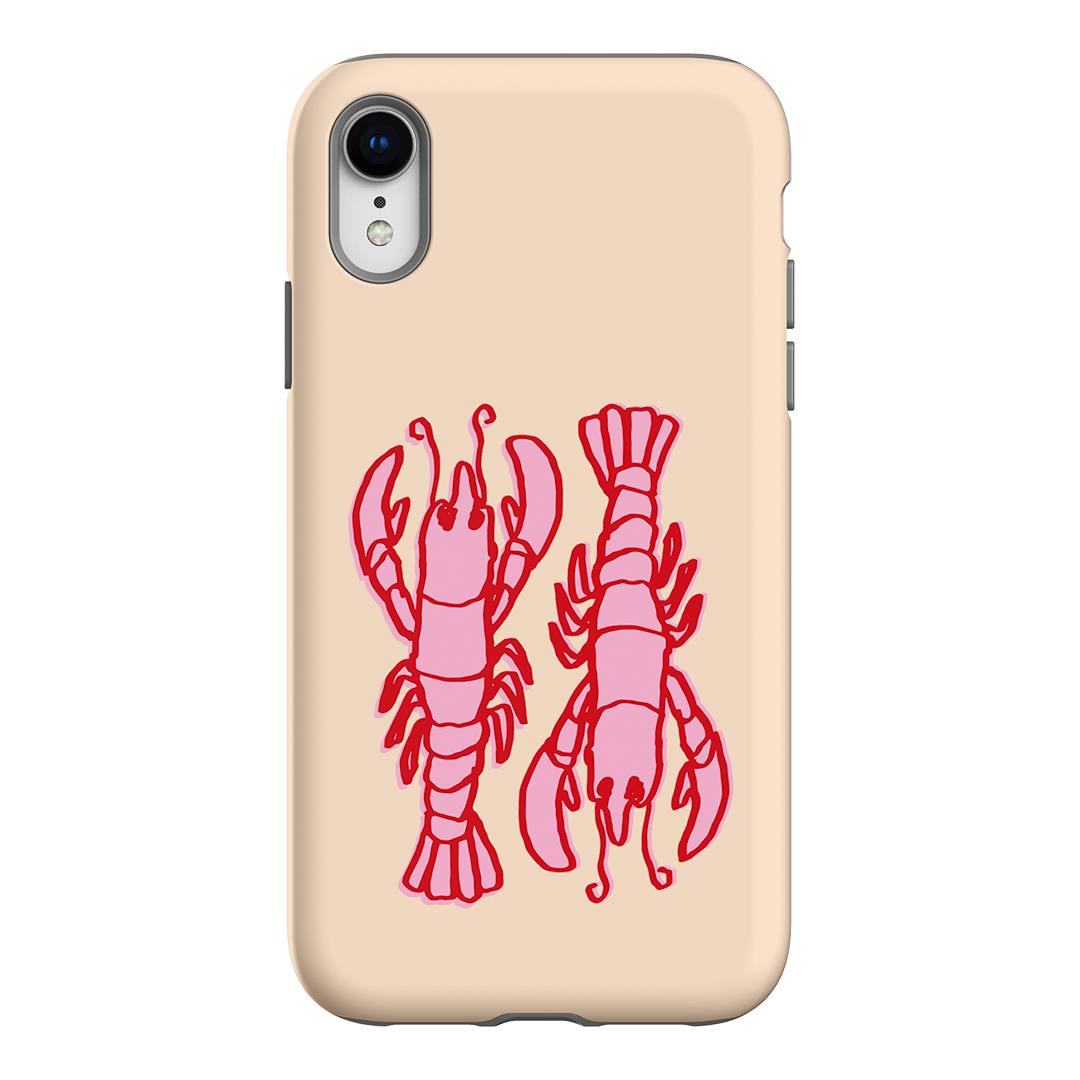 Lobster Love Peach Printed Phone Cases iPhone XR / Armoured by The Dairy - The Dairy