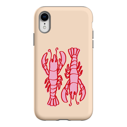 Lobster Love Peach Printed Phone Cases iPhone XR / Armoured by The Dairy - The Dairy