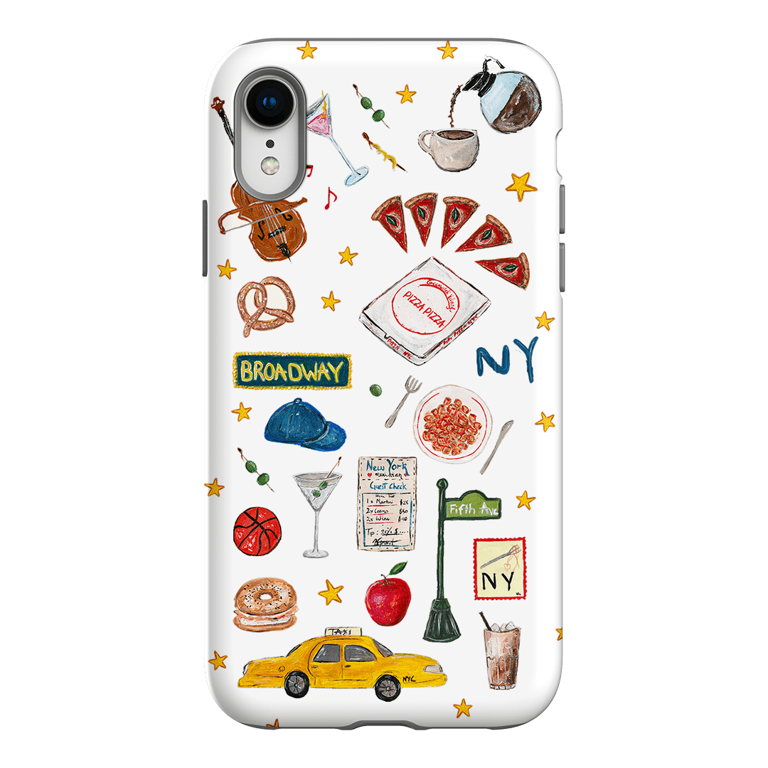 NYC White Printed Phone Cases iPhone XR / Armoured by BG. Studio - The Dairy
