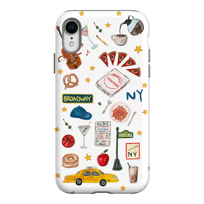 NYC White Printed Phone Cases iPhone XR / Armoured by BG. Studio - The Dairy