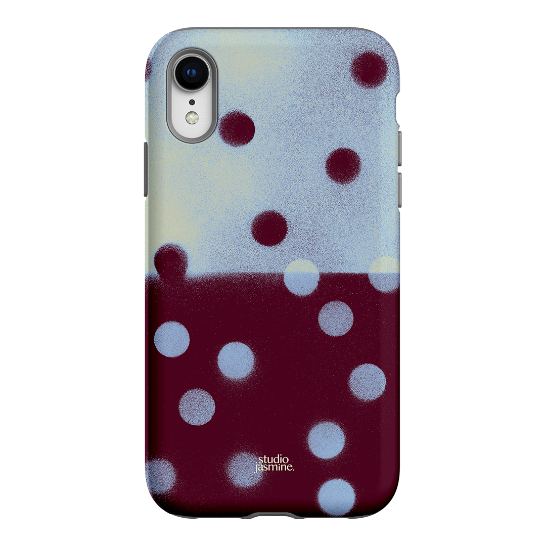 Plum Polka Dot Printed Phone Cases iPhone XR / Armoured by Jasmine Dowling - The Dairy