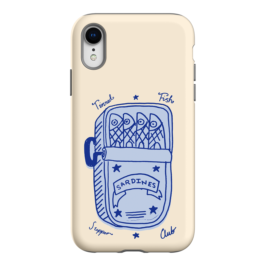 Sardine Social Blue Printed Phone Cases iPhone XR / Armoured by The Dairy - The Dairy