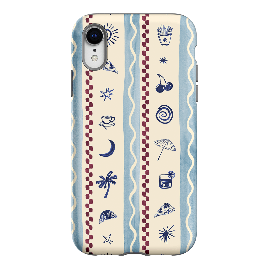 Summer Snacks Blue Printed Phone Cases iPhone XR / Armoured by Charlie Taylor - The Dairy