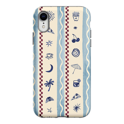 Summer Snacks Blue Printed Phone Cases iPhone XR / Armoured by Charlie Taylor - The Dairy