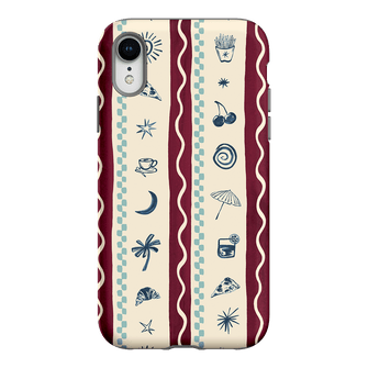 Summer Snacks Burgundy Printed Phone Cases iPhone XR / Armoured by Charlie Taylor - The Dairy