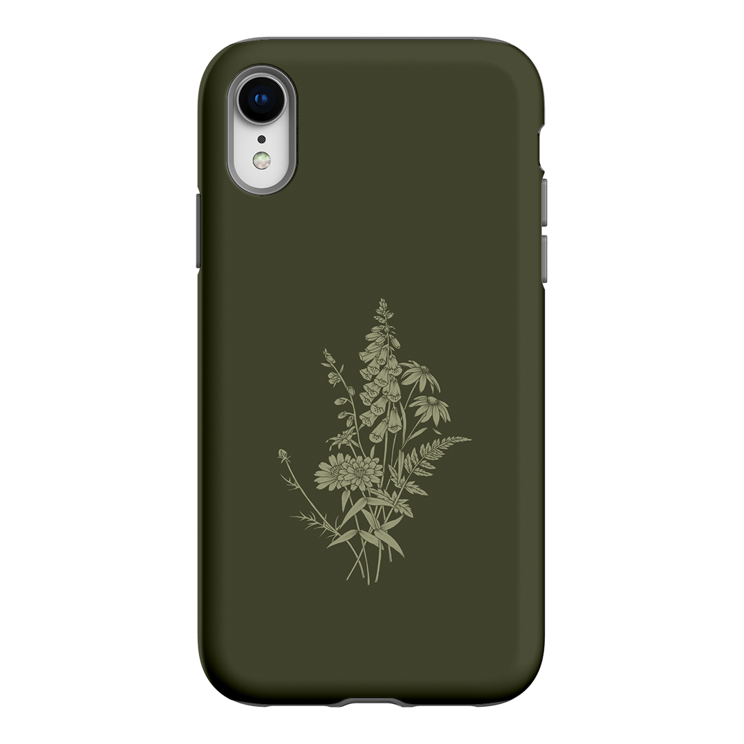 Wildflowers Olive Printed Phone Cases iPhone XR / Armoured by Typoflora - The Dairy