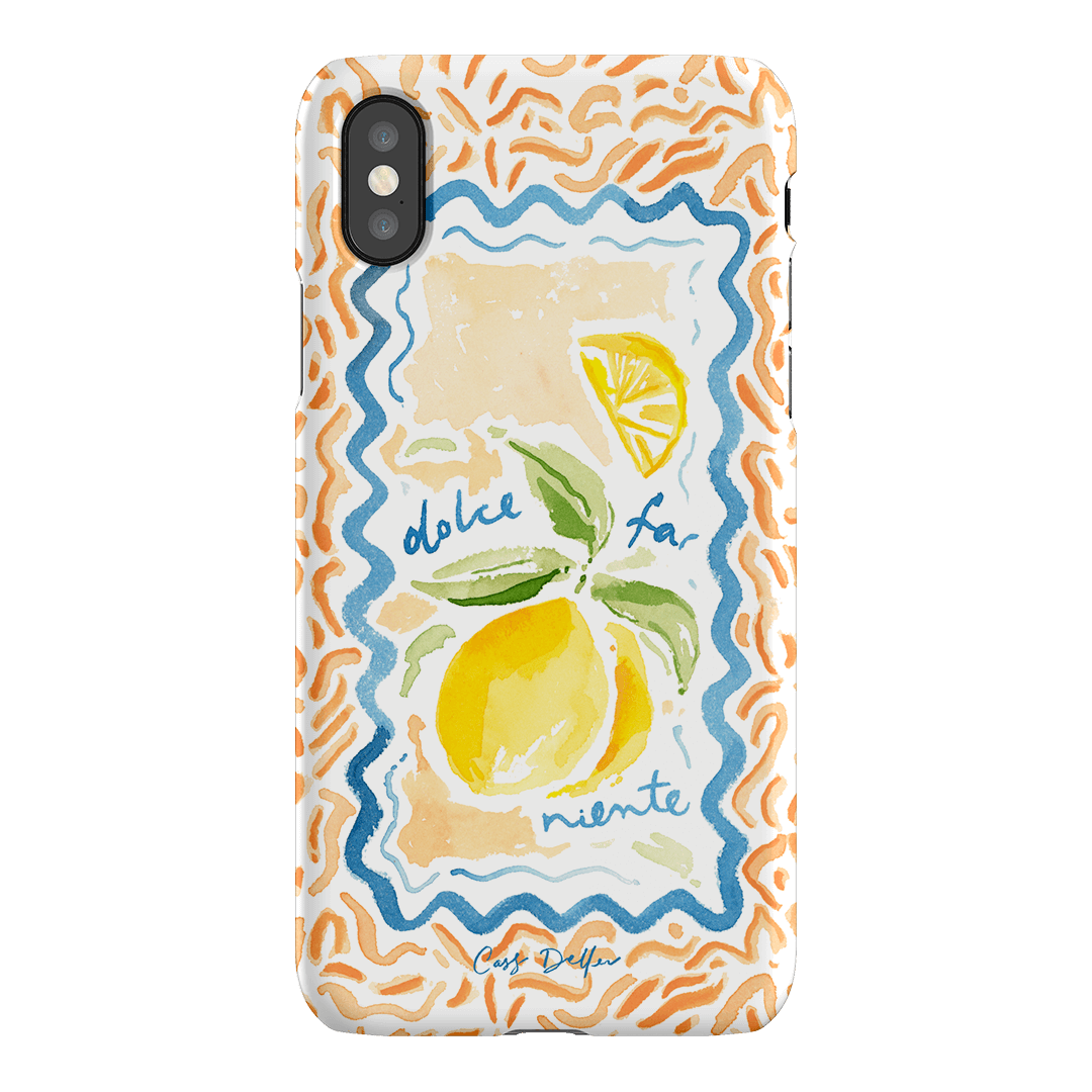Dolce Far Niente Printed Phone Cases iPhone XS / Snap by Cass Deller - The Dairy