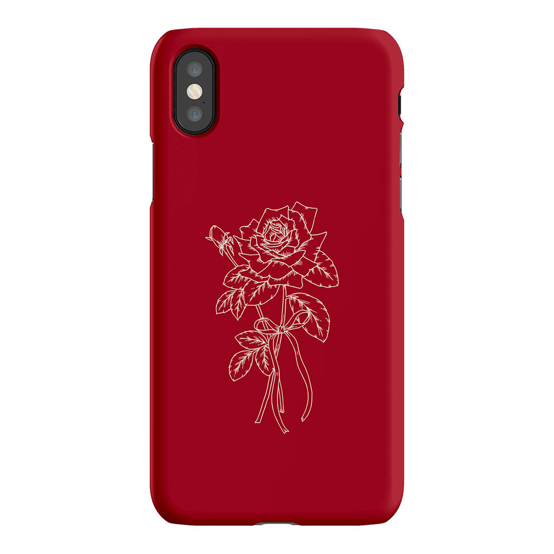 Red Rose Printed Phone Cases iPhone XS / Snap by Typoflora - The Dairy