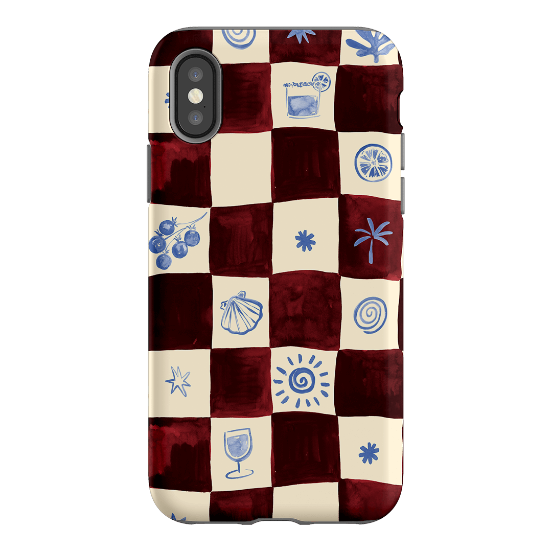 Afternoon Mezze Maroon Printed Phone Cases iPhone XS / Armoured by Charlie Taylor - The Dairy