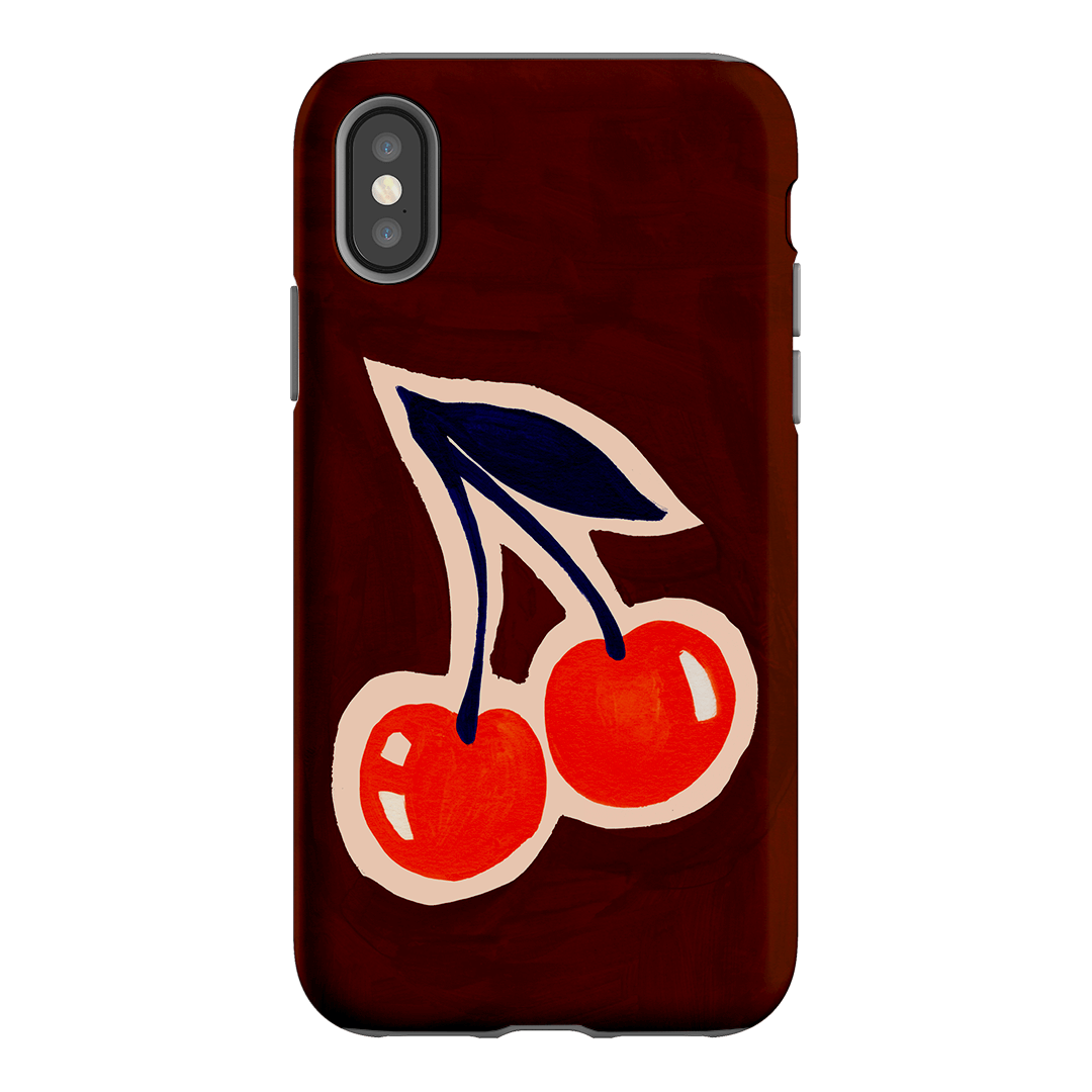 Cherries Printed Phone Cases iPhone XS / Armoured by Studio Bon - The Dairy