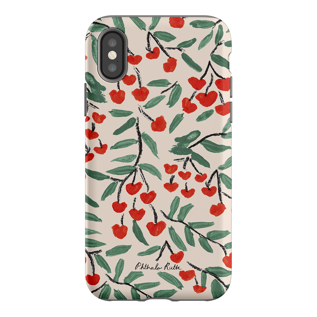 Cherry Love Printed Phone Cases iPhone XS / Armoured by Phthalo Ruth - The Dairy