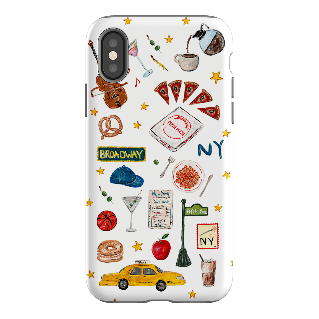 NYC White Printed Phone Cases iPhone XS / Armoured by BG. Studio - The Dairy