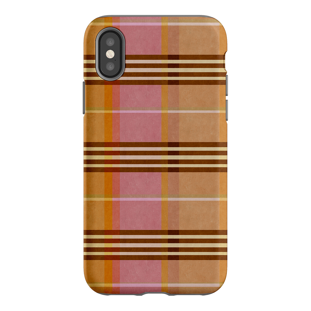 Peachy Plaid Printed Phone Cases iPhone XS / Armoured by Fenton & Fenton - The Dairy
