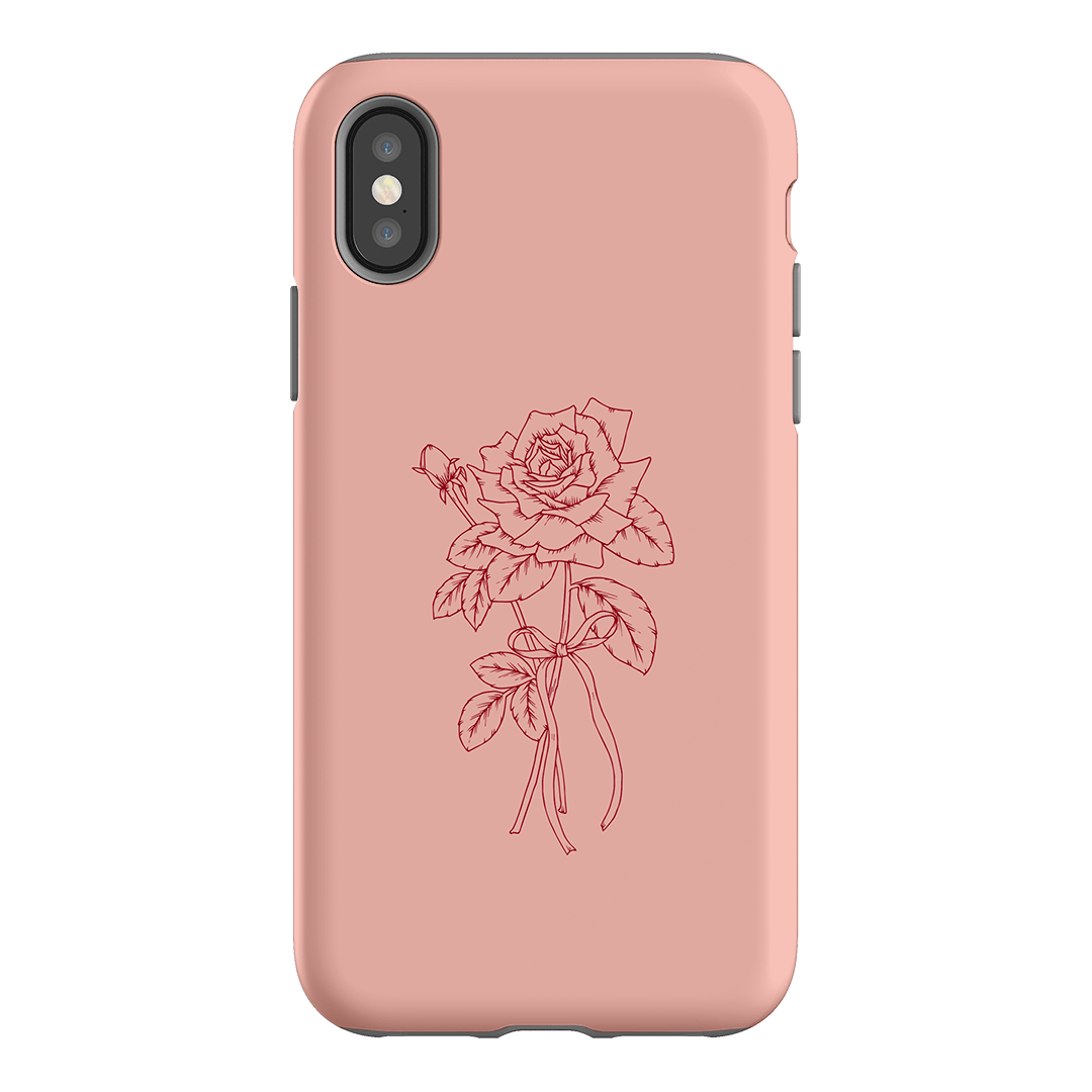 Pink Rose Printed Phone Cases iPhone XS / Armoured by Typoflora - The Dairy