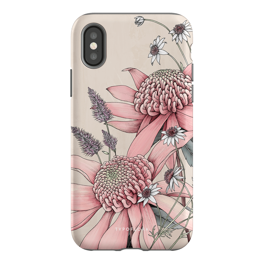 Pink Waratah Printed Phone Cases iPhone XS / Armoured by Typoflora - The Dairy