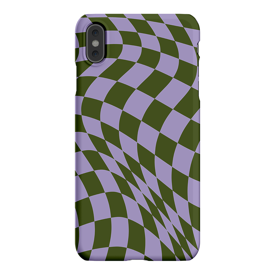 Wavy Check Forest on Lilac Matte Case Matte Phone Cases iPhone XS Max / Snap by The Dairy - The Dairy