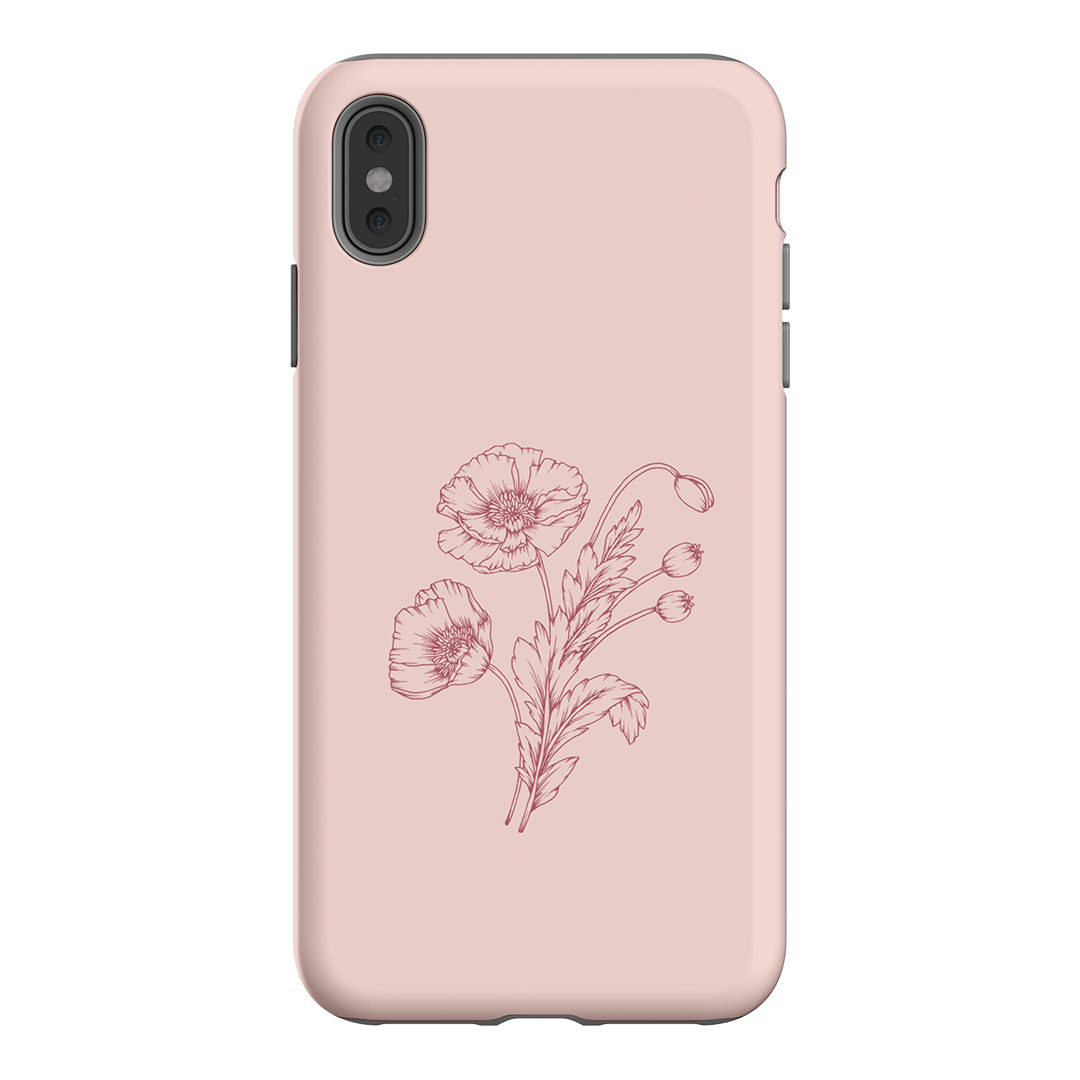 Blush Poppies Printed Phone Cases iPhone XS Max / Armoured by Typoflora - The Dairy