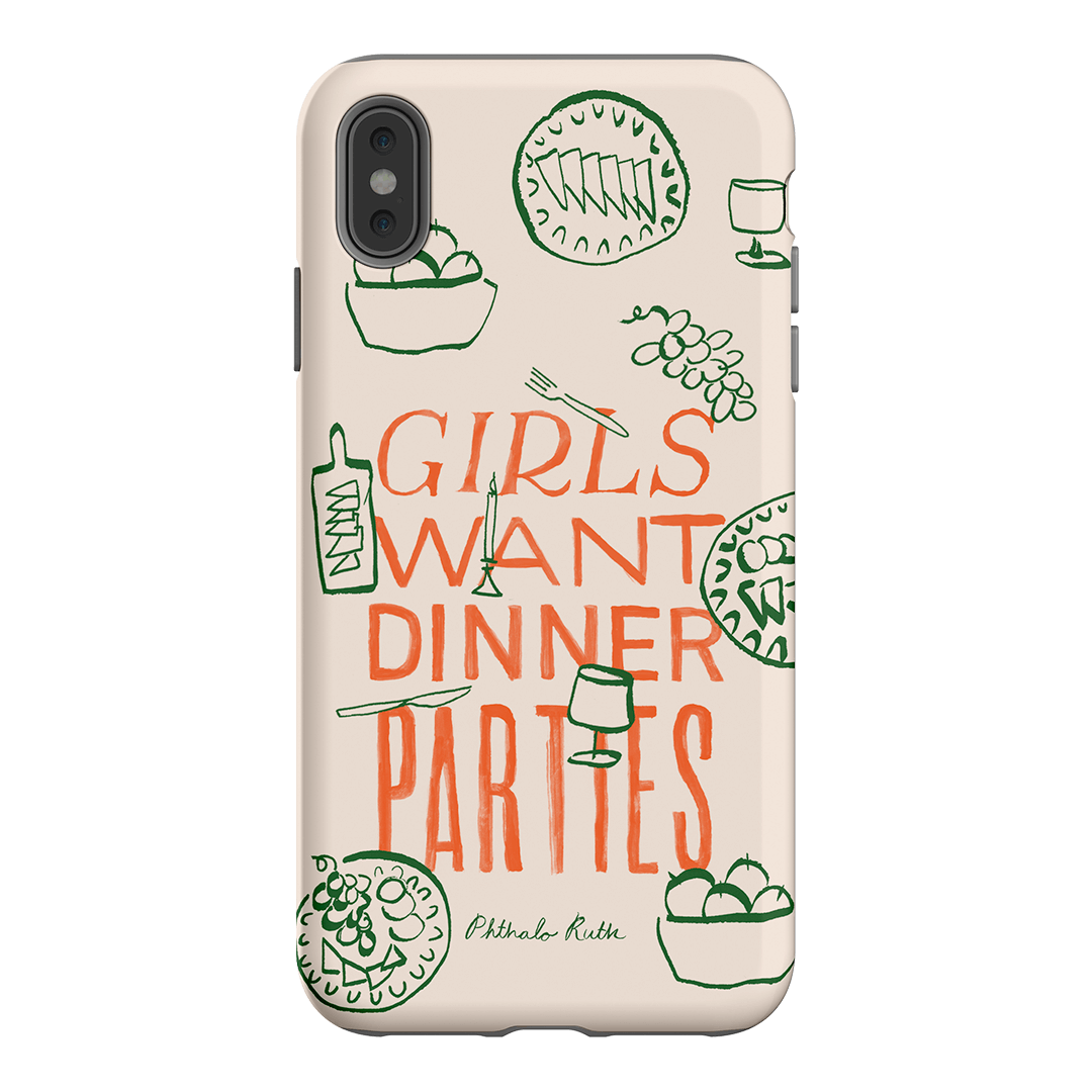 Dinner Parties Printed Phone Cases iPhone XS Max / Armoured by Phthalo Ruth - The Dairy