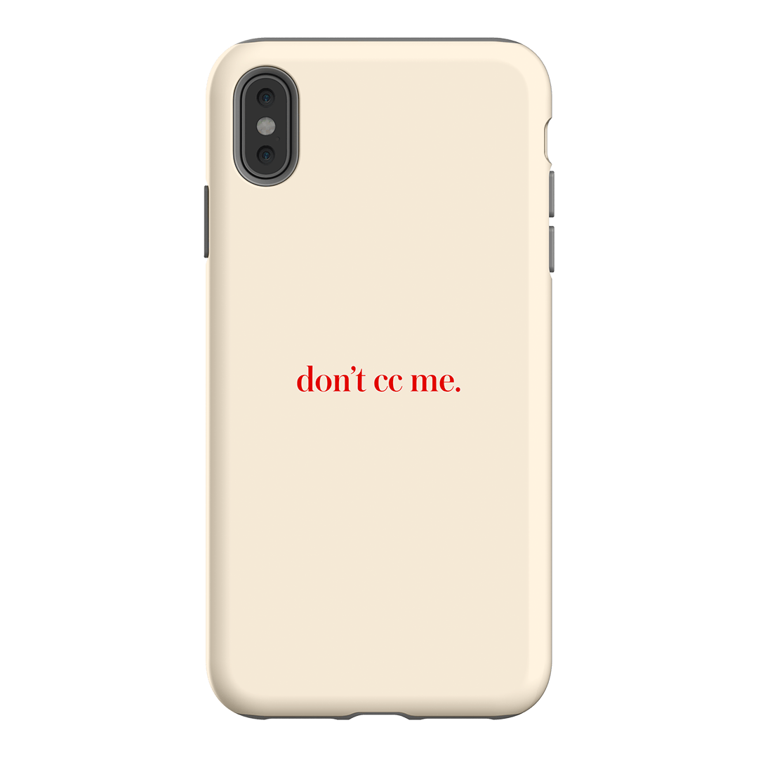Don't CC Me Red Printed Phone Cases iPhone XS Max / Armoured by The Dairy - The Dairy