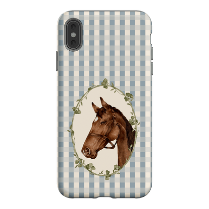Gingham Horse Printed Phone Cases iPhone XS Max / Armoured by Kasiags Art - The Dairy