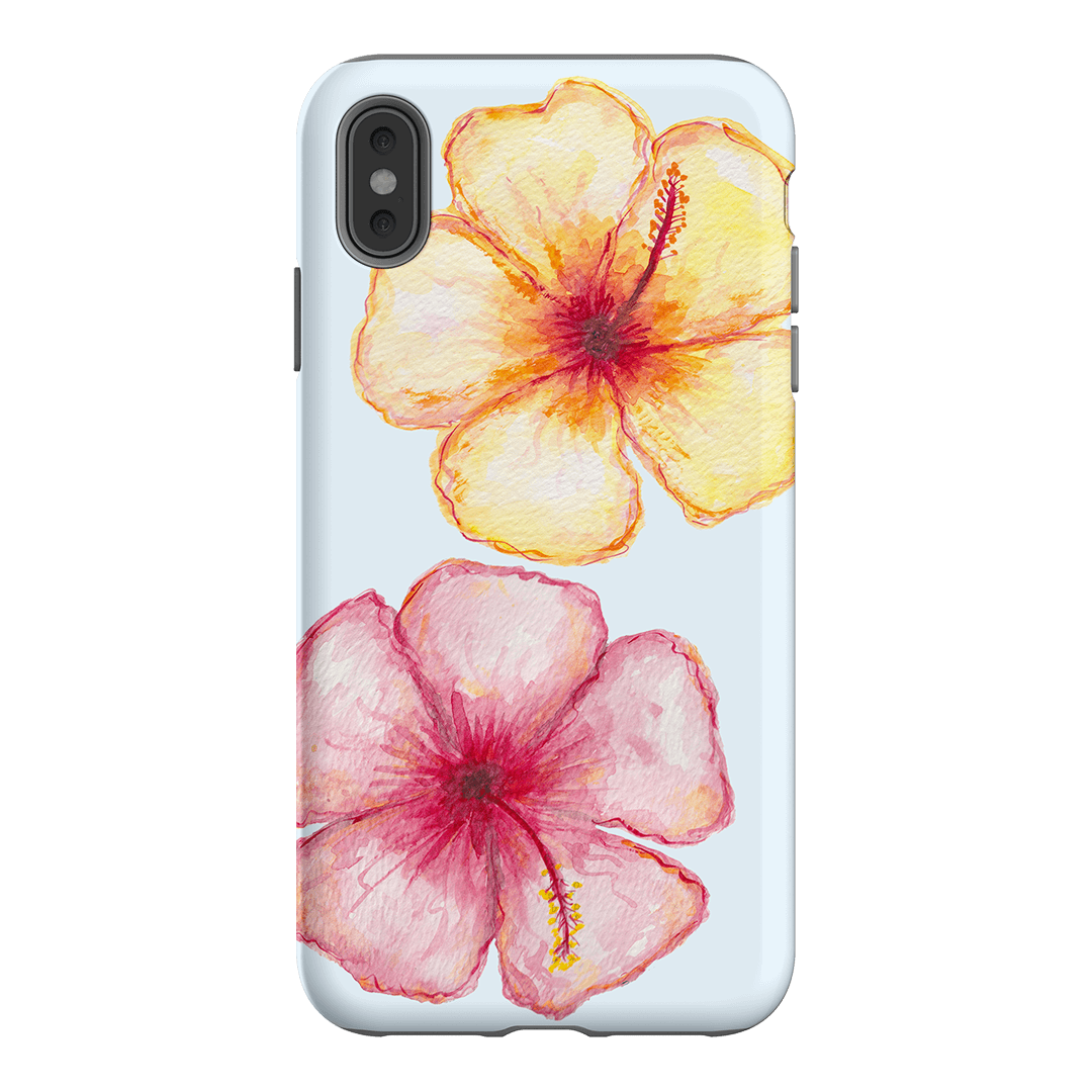 Hibiscus Flower Blue Printed Phone Cases iPhone XS Max / Armoured by BG. Studio - The Dairy