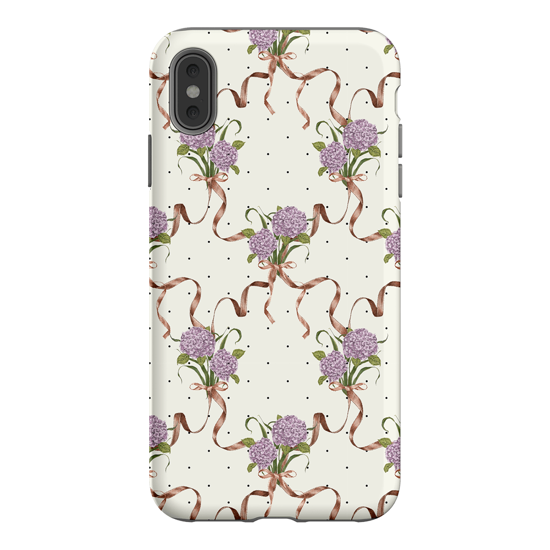 Hydrangea Ribbon Printed Phone Cases iPhone XS Max / Armoured by Veronica Tucker - The Dairy