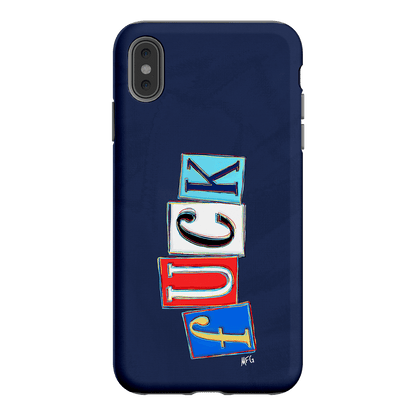Lil Fcks Blue Printed Phone Cases iPhone XS Max / Armoured by Margarbs Art - The Dairy