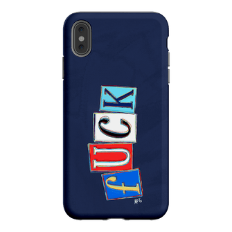 Lil Fcks Blue Printed Phone Cases iPhone XS Max / Armoured by Margarbs Art - The Dairy