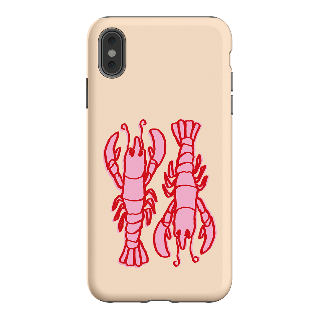 Lobster Love Peach Printed Phone Cases iPhone XS Max / Armoured by The Dairy - The Dairy