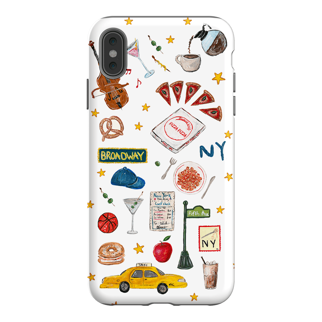 NYC White Printed Phone Cases iPhone XS Max / Armoured by BG. Studio - The Dairy