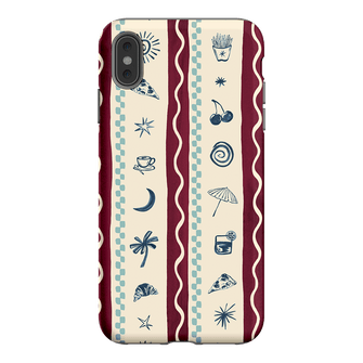 Summer Snacks Burgundy Printed Phone Cases iPhone XS Max / Armoured by Charlie Taylor - The Dairy
