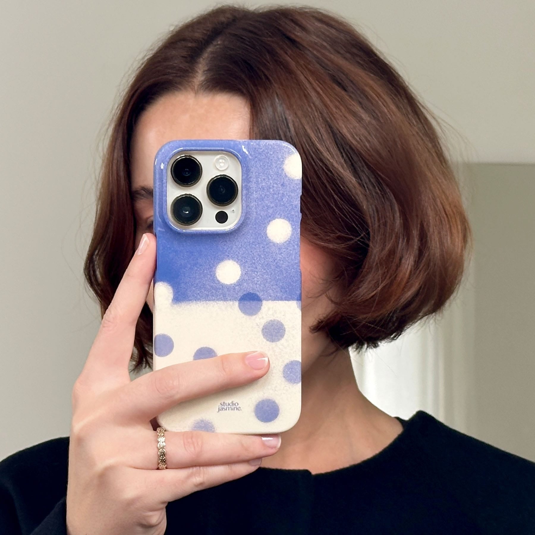 Bleu Polka Dot Printed Phone Cases by Jasmine Dowling - The Dairy