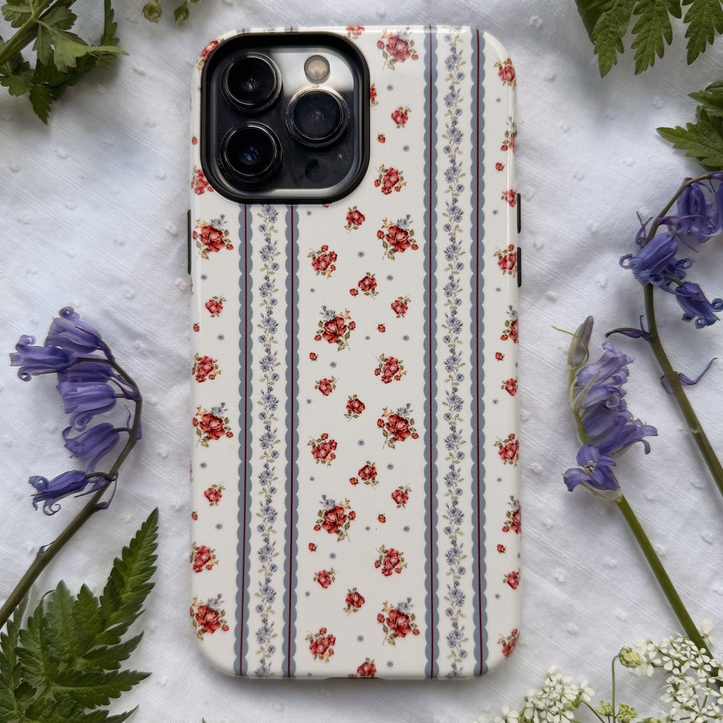 Rose Stripe Printed Phone Cases by Kasiags Art - The Dairy