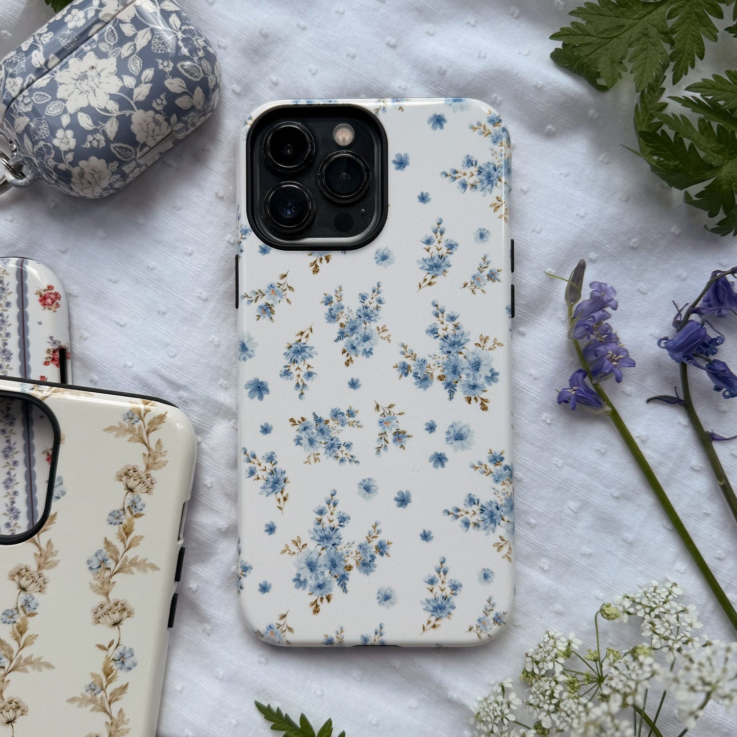 Blue Meadow Printed Phone Cases by Kasiags Art - The Dairy