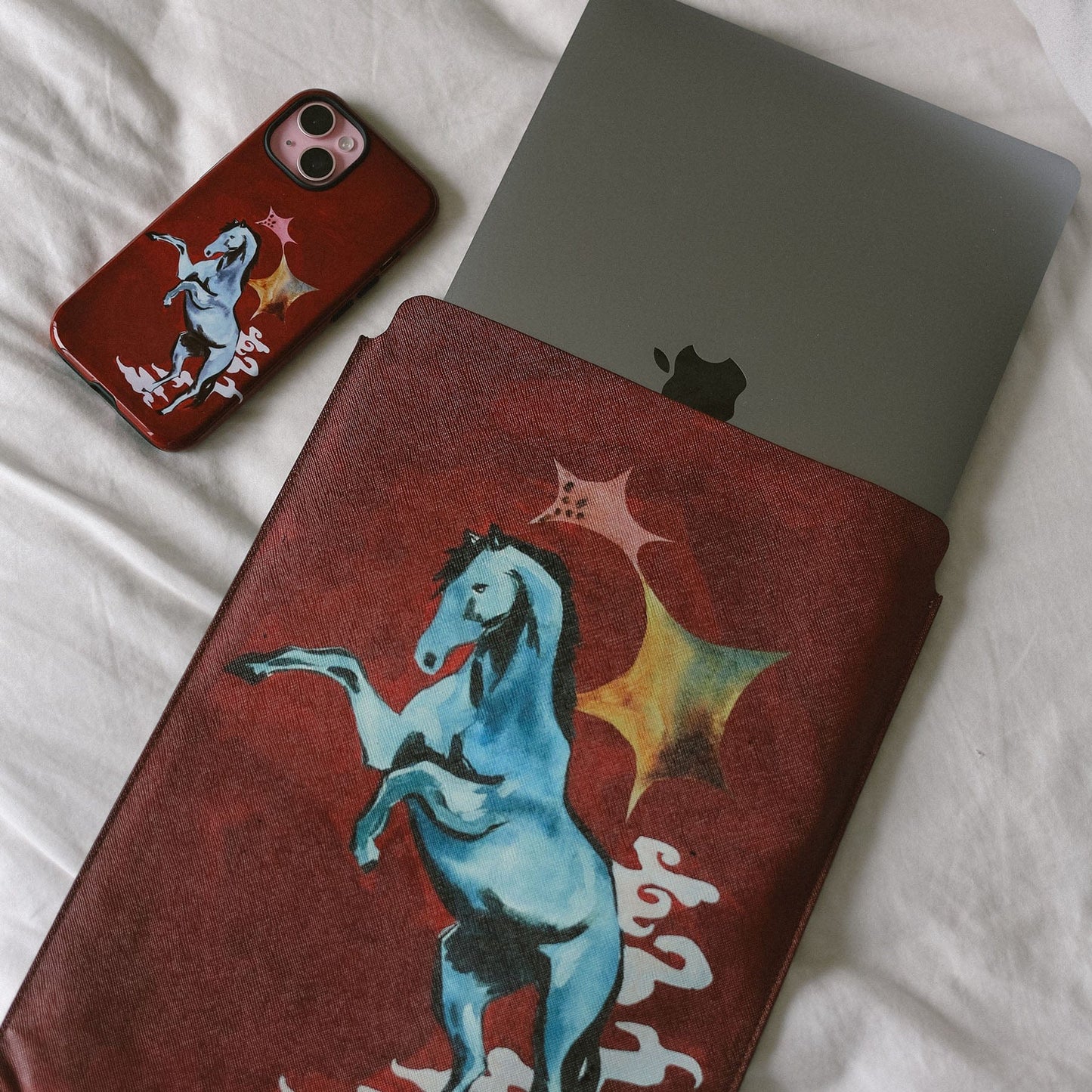 Year Of The Horse Laptop & iPad Sleeve Laptop & Tablet Sleeve by Lisa Hu - The Dairy