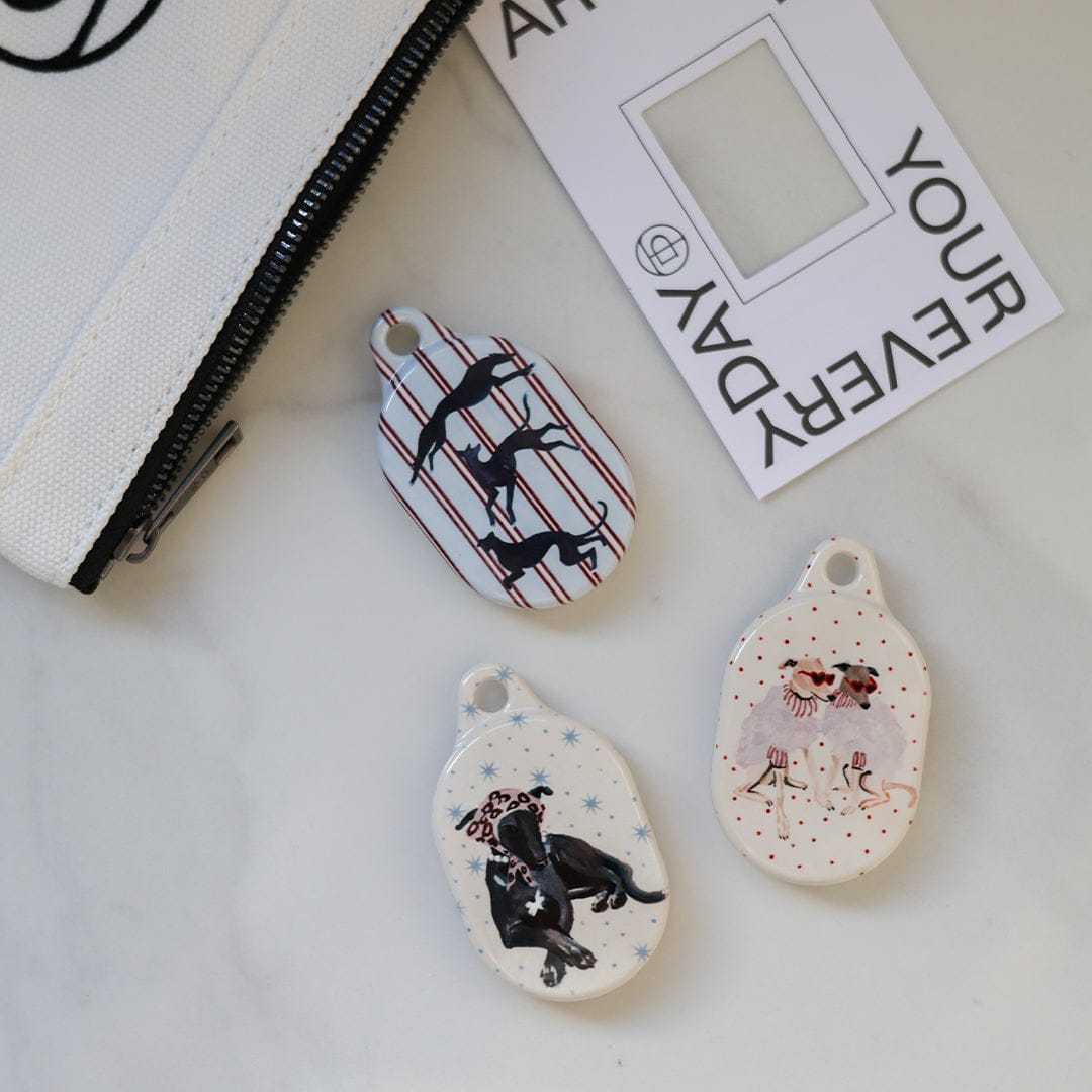 Stripey Hounds AirTag Case AirTag Case by Lisa Hu - The Dairy