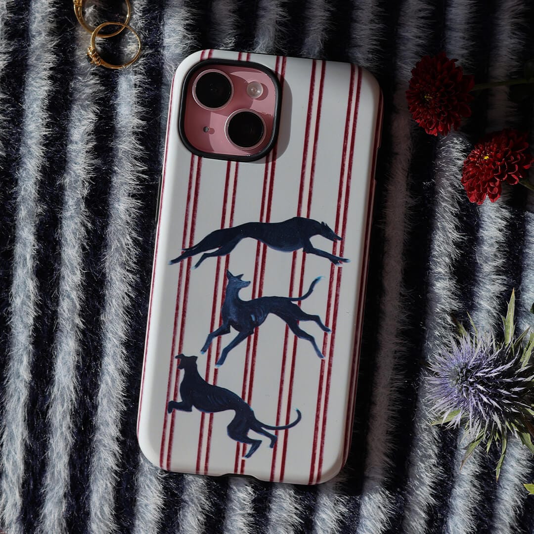 Stripey Hounds Printed Phone Cases by Lisa Hu - The Dairy