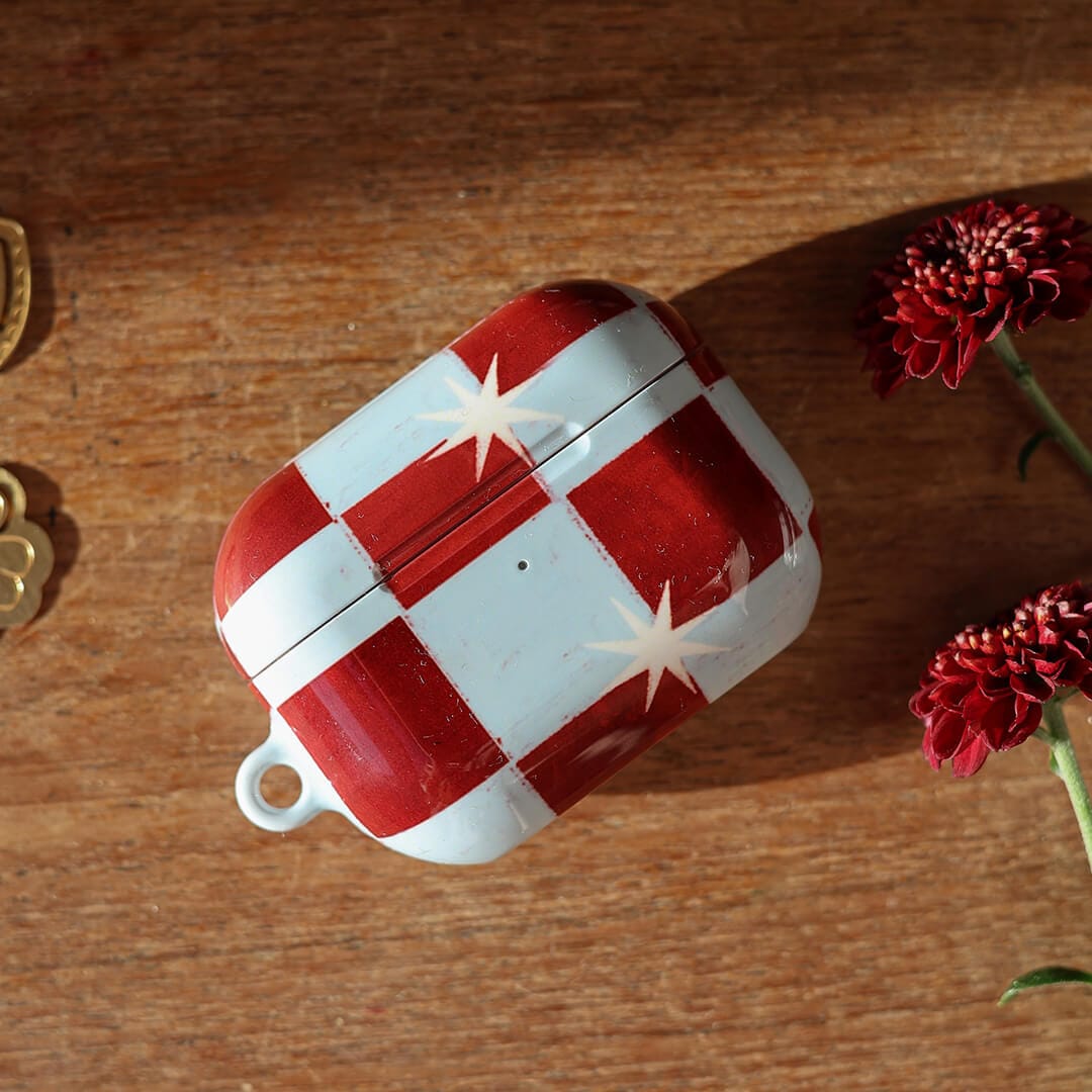 Blue Checks AirPods Case AirPods Case by Lisa Hu - The Dairy