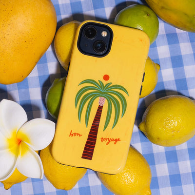 Bon Voyage Yellow Printed Phone Cases iPhone 17 / Armoured by Marie Faurrite - The Dairy
