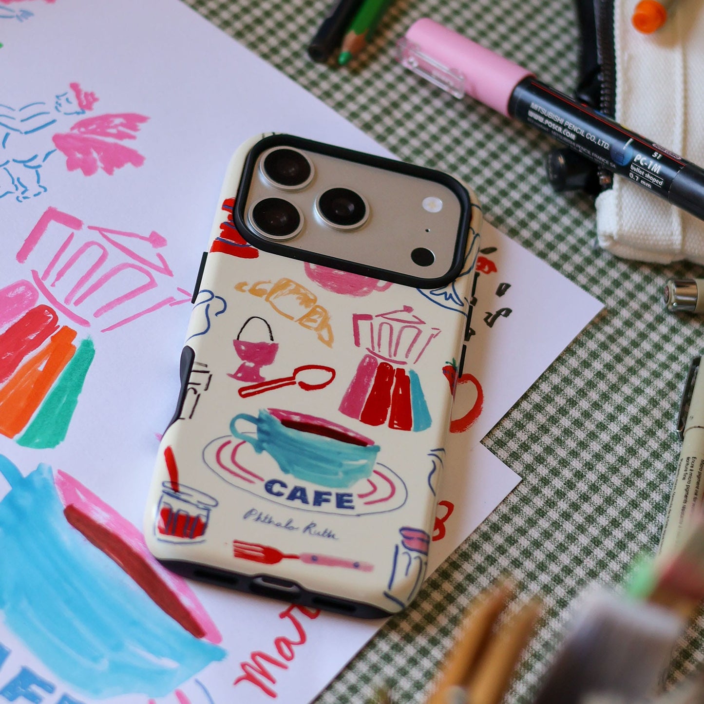 Home Cafe Printed Phone Cases by Phthalo Ruth - The Dairy