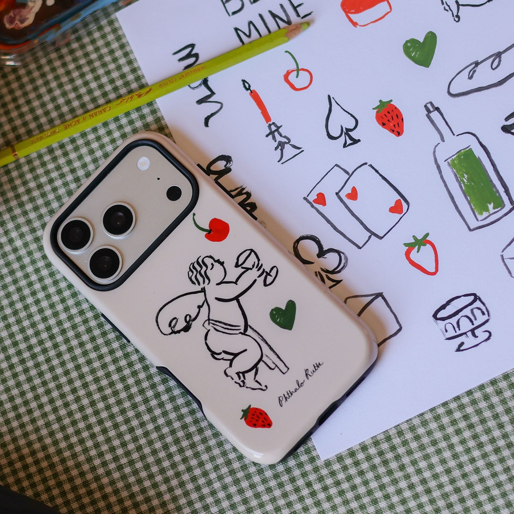 Cherub Printed Phone Cases by Phthalo Ruth - The Dairy