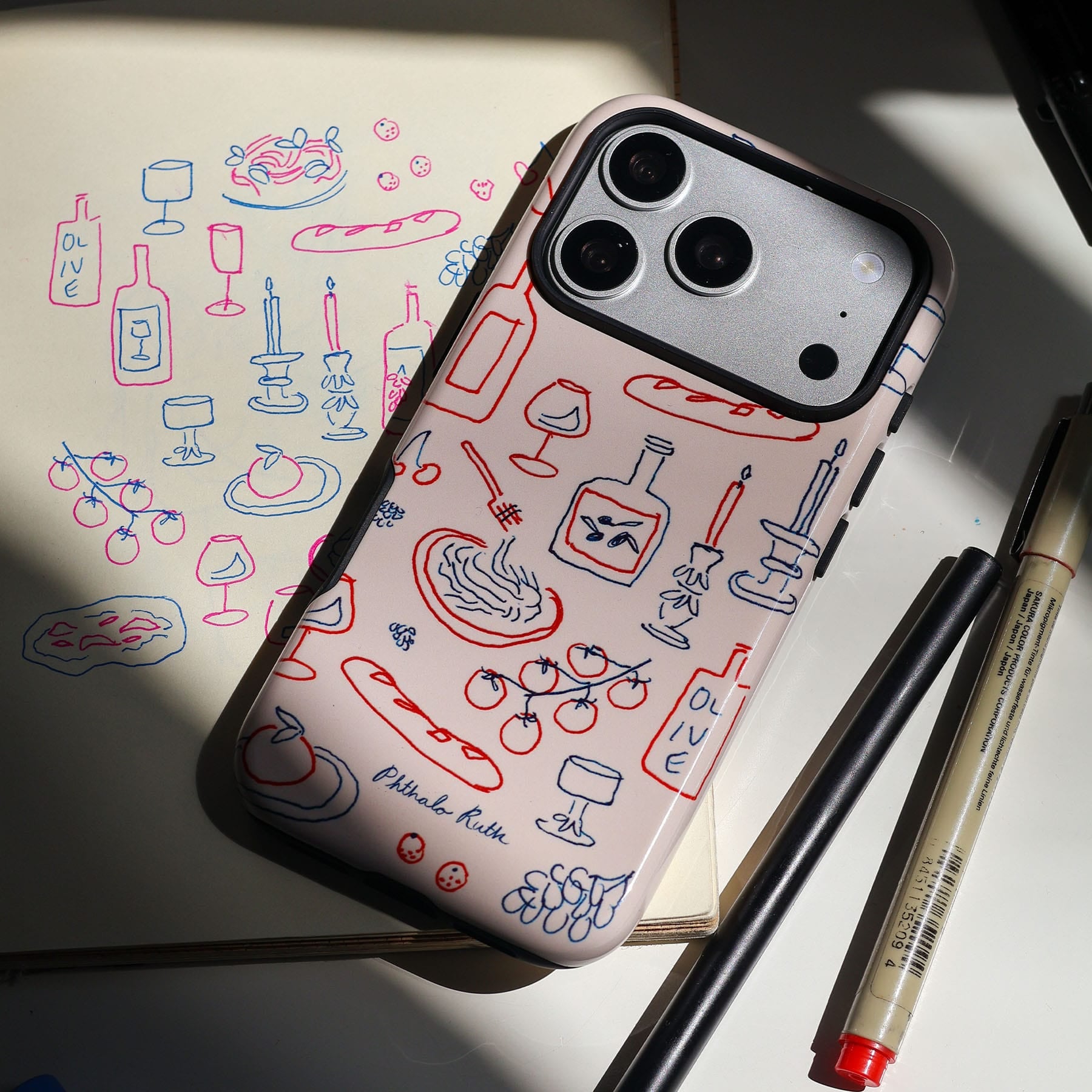 Italian Fare Printed Phone Cases by Phthalo Ruth - The Dairy