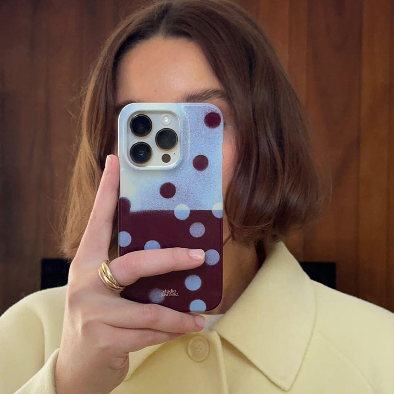 Plum Polka Dot Printed Phone Cases by Jasmine Dowling - The Dairy
