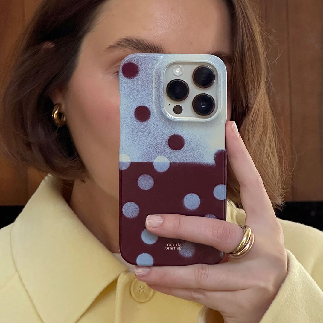 Plum Polka Dot Printed Phone Cases by Jasmine Dowling - The Dairy